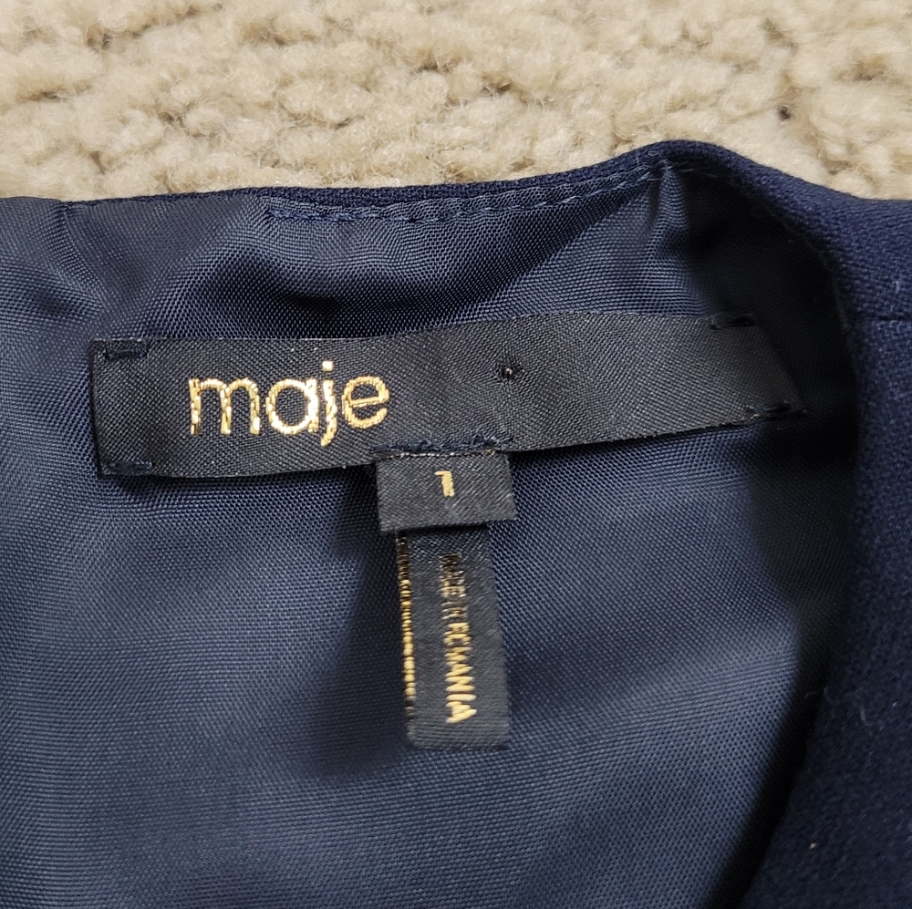 Maje Granaig Two Tone Flared Dress - Picture 6 of 8
